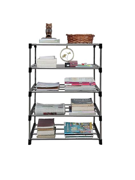 RAXON WORLD® book shelf for home, bookshelf 5-Tier Bookcase for Bedroom ...