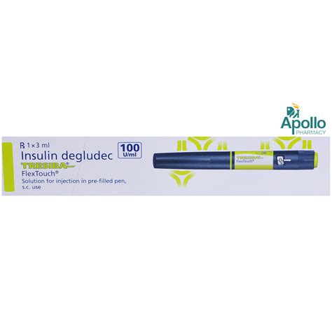 Tresiba 100U/ml Flextouch 3 ml Price, Uses, Side Effects, Composition ...