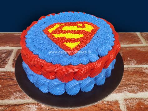 Superman Theme Cake Chocolate and Cream