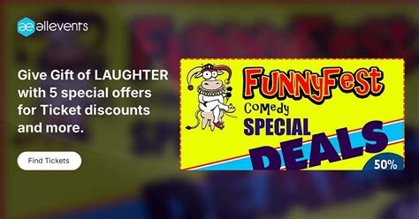 Give Gift of LAUGHTER with 5 special offers for Ticket discounts and ...