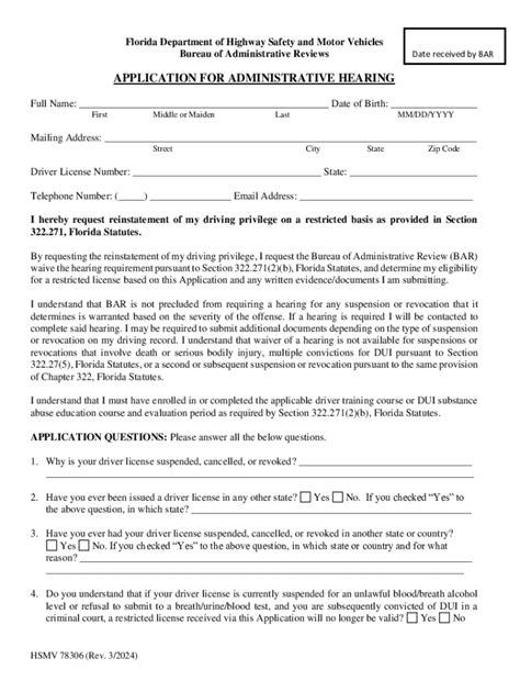 2024-2026 Form FL HSMV 78306 - Blank Fillable Template | Fill Out ...