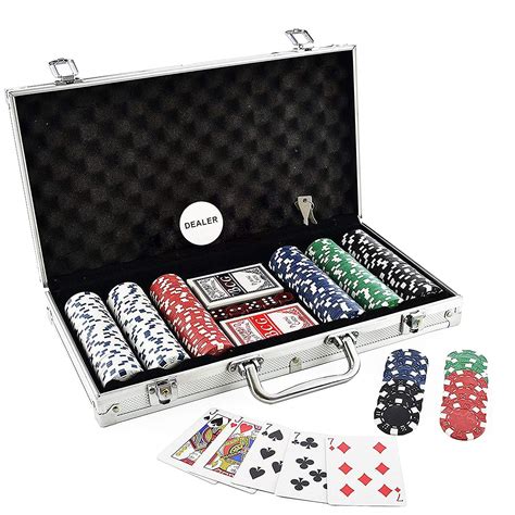 Niku Adult Casino Style 300 Chips/Pcs Poker Chips Set with A Aluminum ...