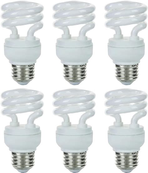 Diodesy- T2 Spiral Compact Fluorescent Light Bulbs 9W (40W Equivalent ...