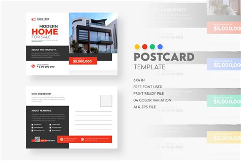 Real Estate Postcard Template Design Graphic by TanmoyTopu_Pro ...
