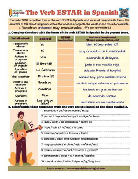 The Verbs Ser & Estar (Worksheets) Archives - Spanish Learning Lab