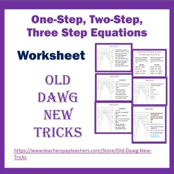 Image result for Three-Step Math Equations