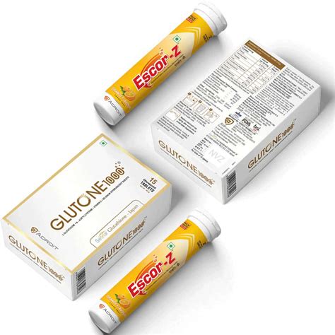 Buy GLUTONE 1000 & ESCOR-Z - SETRIA GLUTATHIONE WITH VITAMIN C ORANGE ...