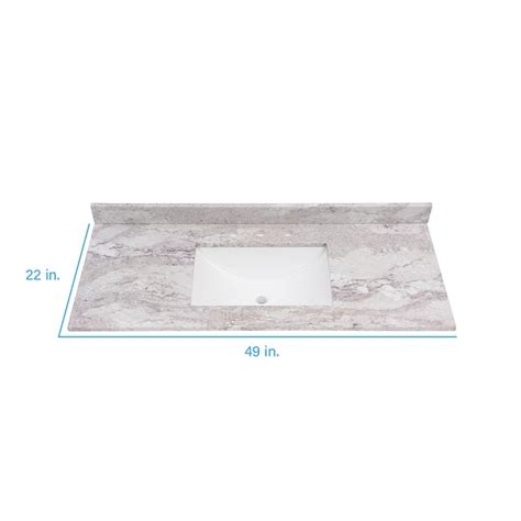 Style Selections Stone Effects 49-in x 22-in Solstice Cultured Marble ...
