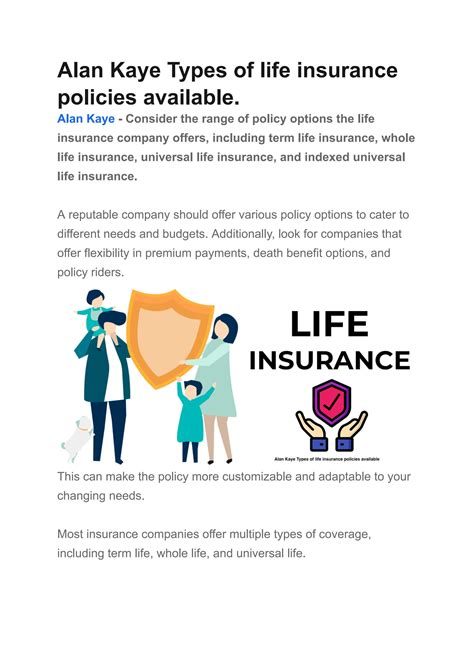 Life Insurance Policy Types 的图像结果