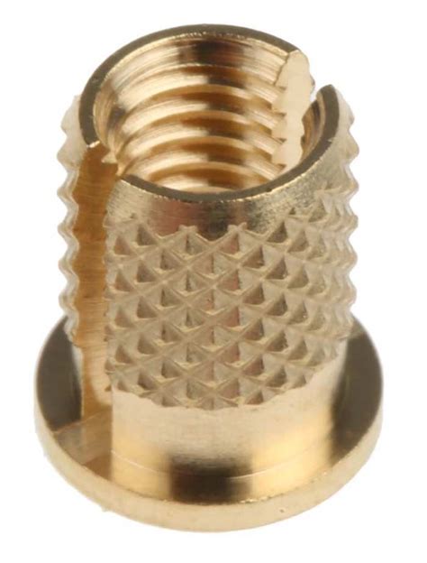 RS PRO | RS PRO, M5 Brass Threaded Insert, 8mm diameter 6.4mm Depth 9 ...