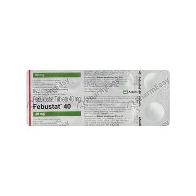Febustat 40 MG Tablet (10): Uses, Side Effects, Price & Dosage | PharmEasy