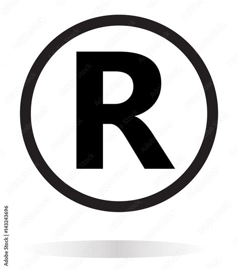 registered trademark icon on white background. registered trademark ...