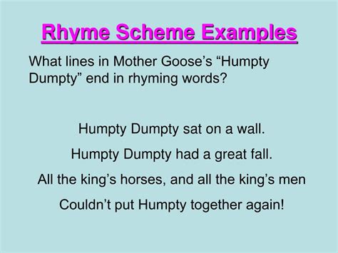 PPT - Rhyme Scheme PowerPoint Presentation, free download - ID:2969009