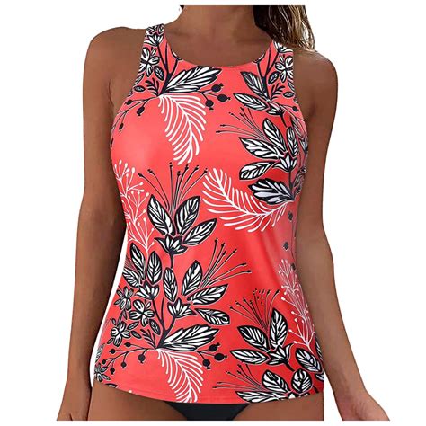 alcepopk Women's Underwire Tankini Top Swimwear Twist V Neck Swimsuits ...