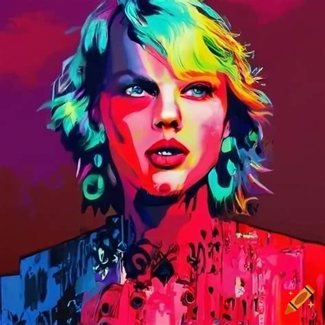 Eduardo kobra street art portrait of taylor swift on Craiyon