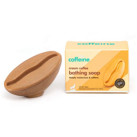 mCaffeine Cream Coffee Bath Soap with Cocoa Butter & Almond Milk for D