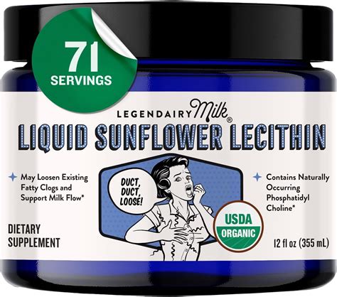 Legendairy Milk Sunflower Lecithin Liquid 12 Fl – Breastfeeding ...