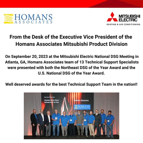 Congratulations to the Homans Mitsubishi Technical Support Team on their recent awards! See more ...