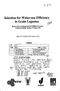 Drought Research on Groundnut at ICRISAT Centre - OAR@ICRISAT