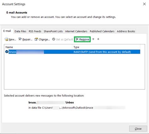 Image result for Remove Outlook Data File