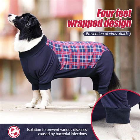 Traje de recuperação para cães após cirurgia, macacão macio e ...