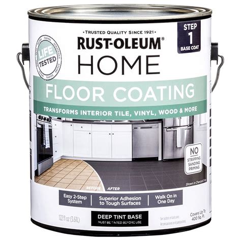 4-Pack of 1 gal Rust-Oleum 358370 Home Interior Floor Coating System ...