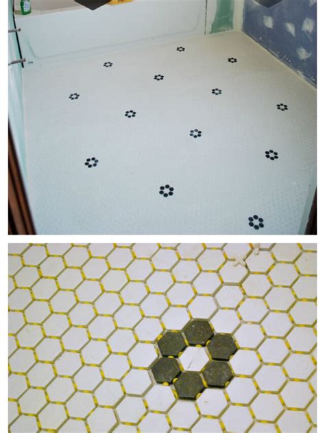 Installing Hexagonal Floor Tile 的图像结果