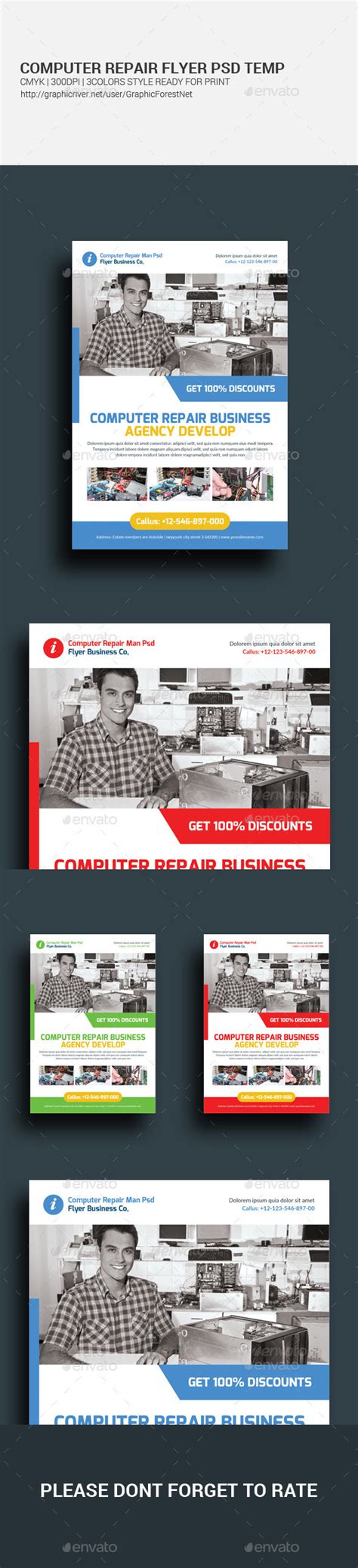 Computer Repair Flyer Templates on Behance