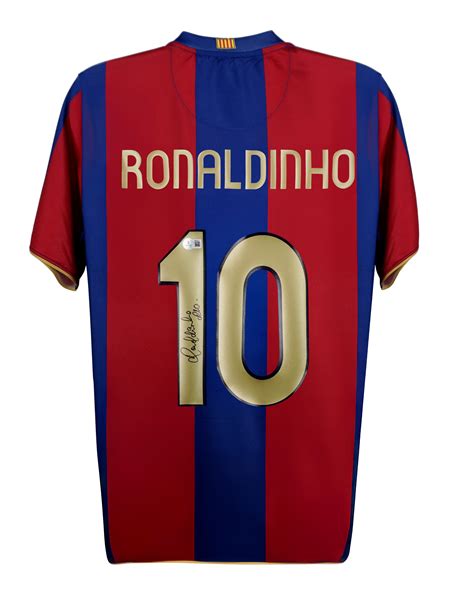 Ronaldinho Signed Barcelona Nike Authentic Jersey (Beckett) | Pristine ...