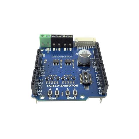 Cytron SHIELD-3AMOTOR Dual Channel DC Motor Driver Shield for Arduino ...