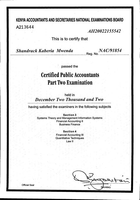 CPA Certificates