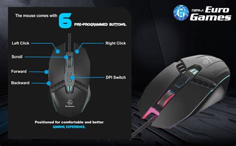 Amazon.in: Buy RPM Euro Games Wired Gaming Mouse | Upto 3200 DPI | 6 ...