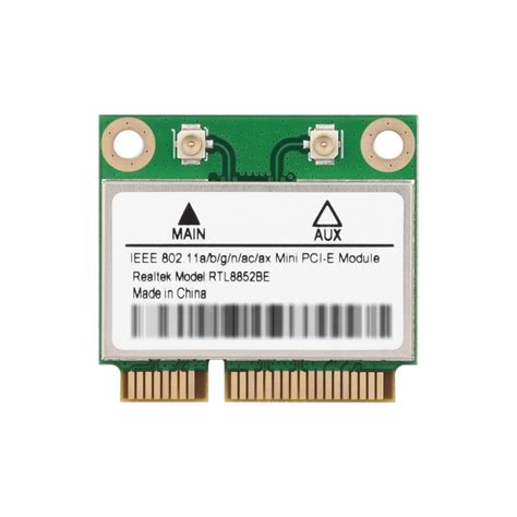 Wireless MINIPCIE RTL8852BE NIC, Gigabit Dual-Band Wi-Fi 6 ...