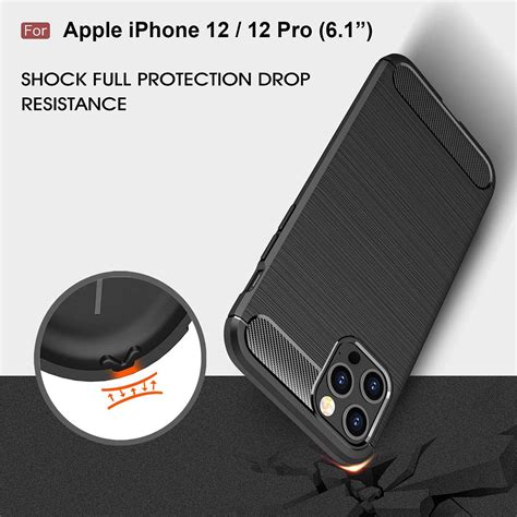 Casotec Carbon Fiber Shockproof Rugged Armor Case Cover with Metallic ...