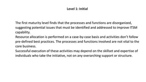ITIL Maturity Level Chart 的图像结果