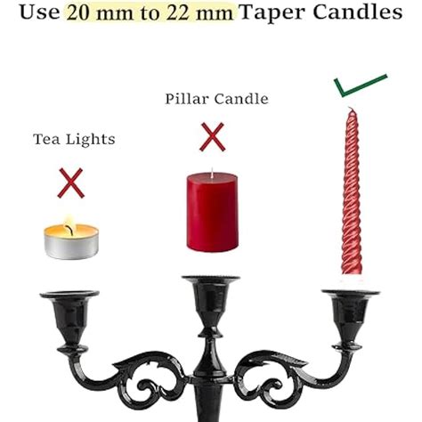 Rely+ 3 Arm Candelabra Taper Candle Holders India | Ubuy
