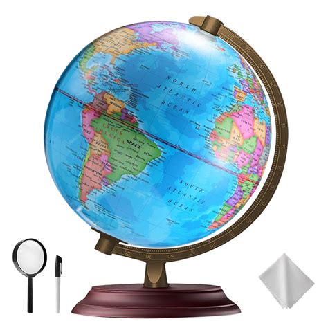 Buy TTKTKIlluminated World Globe for Kids & Adults All Ages with Wooden ...