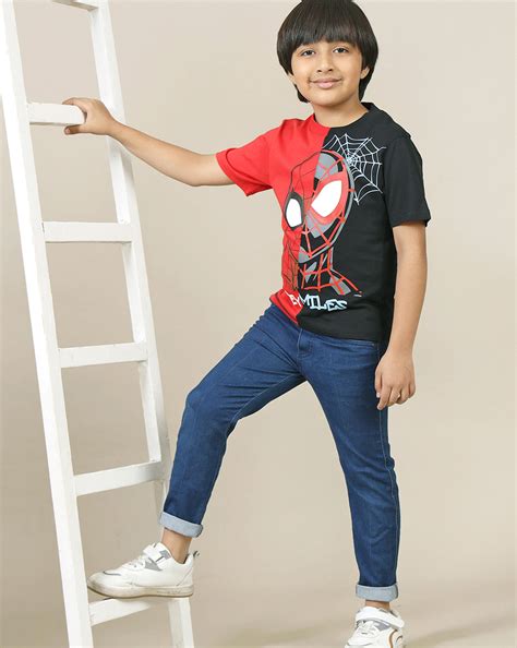 Spiderman Printed Regular Fit Tshirt For Boys – Kidsville