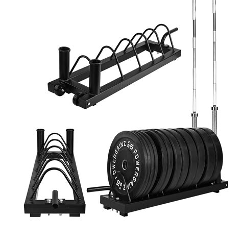 Buy Signature Fitness Horizontal Plate and Olympic Bar Rack Organizer ...