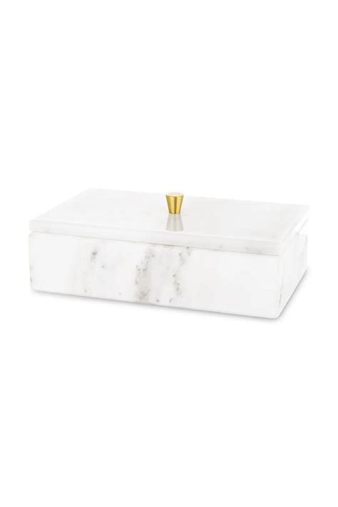 pojemnik z pokrywką 7,5 x 20 x 12 cm kolor biały | Answear.com