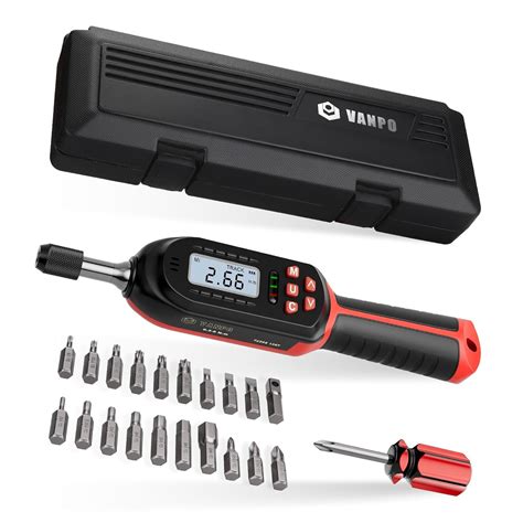 VANPO Digital Torque Screwdriver 2.66-53.1 in-lbs/0.3-6 Nm, Adjustable ...