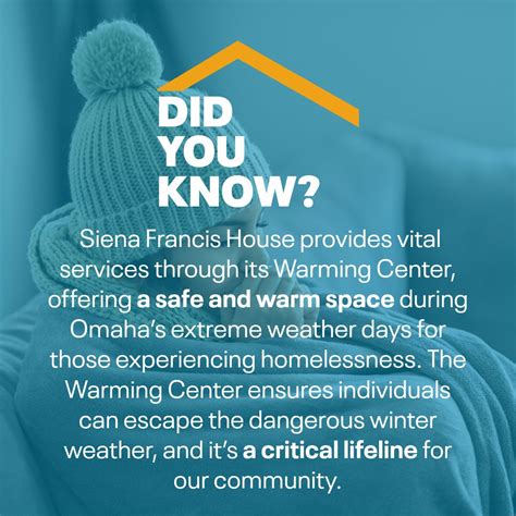 Did you know about Siena Francis House's Warming Center? ♨️ This space ...