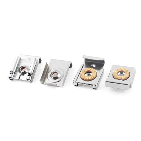 uxcell Spring Loaded Adjustable Wall Hanging Mount Mirror Clip Brackets ...