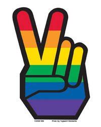 NSI - Rainbow Hand Peace Sign - Sticker/Decal : Amazon.in: Car & Motorbike