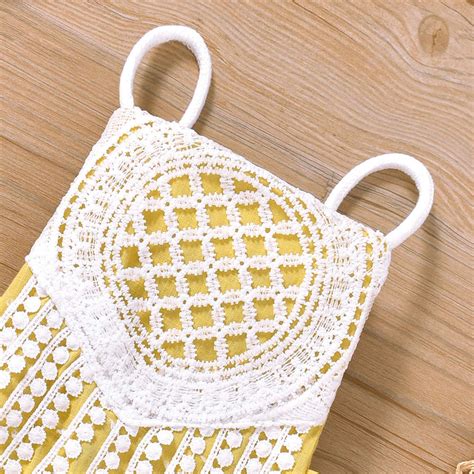 Shop Online Girls Yellow Sleeveless Applique Onesies at ₹609