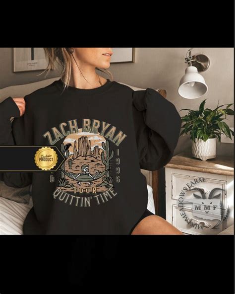 Zach Bryan Shirt Zach Bryan Quittin Time Tour Sweatshirt - Etsy
