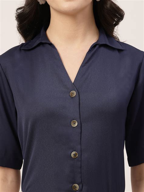 Style Quotient Women Navy Formal shirt – StyleQuotient