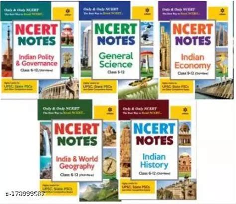 Combo Pack: Arihant NCERT Notes Indian Economy Class 9-12 , General ...