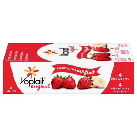 Yoplait Original Strawberry and Strawberry Banana Yogurt - 8pk/6oz Cups ...