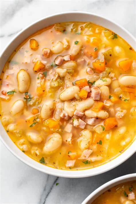 This tasty ham and white bean soup is fast, easy, and healthy. It's ...